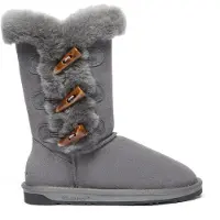 EVER AU Australia Women Ashy Horn Toggle Buttons Tall Boots