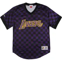 Mitchell & ness NBA LA Lakers Wordmark Mesh T-shirt för herrar