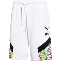 Puma x MTV Stretch Midjebyxa Vit Herr Graphic Shorts 579677 02