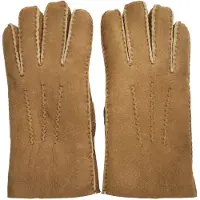 Infinity Leather Mens Tan Luxury Sheepskin Suede Leather Gloves