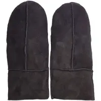 Infinity Leather Womens Black Genuine Real Sheepskin Suede Mittens Warm Gloves