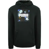 Puma Graphic Logo Långärmad Pullover Svart Herr Hoodie 596726 01