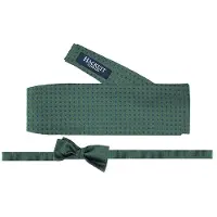 Hackett London Printed Silk mörkgrön fluga för herrar