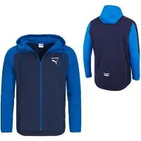 Puma Mens NET Full Zip Colour Block Hoodie Sweatshirt Jacka Marin 577173 03