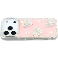Mtp Products iPhone 17 Pro Max Glittrande Kärlek och Pärla Hybridskal - Rosa