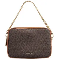 Michael Kors för kvinnor. 32S5GYTC5B Medium Bryant axelremsväska med brun logotyp (OSFA), Casual, Presenning