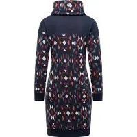 Ragwear Klänning 'Chlloe Aztec' marinblå / mörkblå / eldröd / off-white