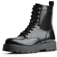 Bershka Boots med snörning svart