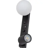 TK Lighting Vägglampa Vox , dimbar, Svart, Vardagsrum / matsal, Glas, Vägglampa, vägglampa inomhus