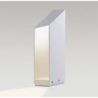Marset LED pollare Domus, dimbar, Vitt / opal, Aluminium / grå / zink, Design, LED-utomhuslampa