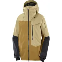 Salomon - Skidjackor dam - Moon Patrol Jacket W Gray Green/Brilliant Olive/Deep Black för Unisex - Storlek L - Gul
