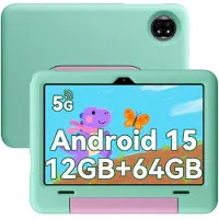 Blackview Tab 20 barnplatta Android 15 10,1 tum 4 GB RAM 64 GB ROM 6600 mAh batteri surfplattor grön