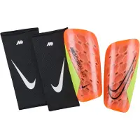 Nike Benskydd Mercurial Lite Max Voltage - Orange/neon/svart, storlek Large/170-180cm