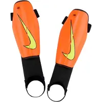 Nike Benskydd Charge Max Voltage - Orange/neon Barn, storlek Kids M/130-140cm