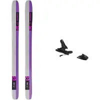 Salomon - Skidpaket (skidor + bindning) - Paketen Qst X Black/Shocking Pink/Lunar Rock 2025 för UnisexUll - Lila