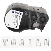 Brady M5-187-1-342 värmekrympslang | svart text - vit tejp | 8,50mm x 25,78mm (original)