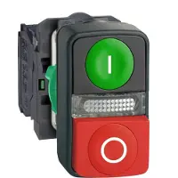 Schneider Electric XB5, Knapp, Grön, IP66, IK05, Klass II, 30 mm