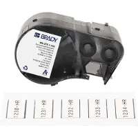 Brady M5-375-1-342 värmekrympslang | svart text - vit tejp | 25,40mm x 16,38mm (original)