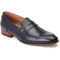 Base london Bruno Läder Herr Svarta Loafers