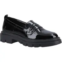 Hush puppies Reece Läder Dam Svarta Loafers