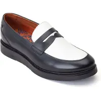 Base london Sid Leather Herrmodell Svart/Vit Loafers
