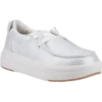 HeyDude Wendy Nova Shimmer Polyester Dam Snövit Mokasiner Skor