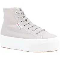 Superga 2708 HI Top Cotton Damstövlar Grå Colomba/Vit Avorio
