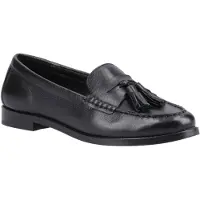 Hush puppies Connie Läderskor för kvinnor, svarta loafers