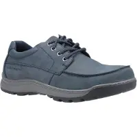 Hush puppies Tucker Läderskor I Marinblått Nubuck För Herr Med Snörning