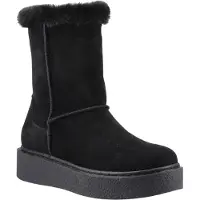 Hush puppies Becca Mid Mocka Kvinnors Svarta Stövlar