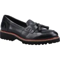 Hush puppies Ginny Läder Kvinnors Svarta Tofflor