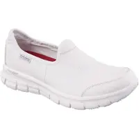 SKECHERS Damernas Sure Track Halkfria Slip On Arbets Säkerhetsskor
