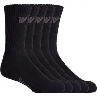 Hard Yakka Crew Bomull Unisex Vuxna Svarta Arbetsstrumpor