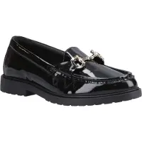 Hush puppies Verity Lack Snaffle Läder Dams Svarta Loafers