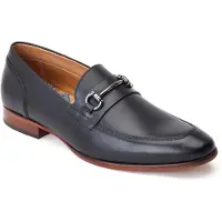 Base london Russo Läder Herr Svarta Loafers