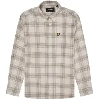 Lyle & Scott Tonal Check Long Sleeve Beige Flannel Shirt
