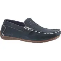 Hush puppies Roscoe Läder Herr Marinblå Båtskor