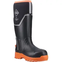 Muck Boots Grit S5 Gummistövlar för kvinnor Svart/Orange