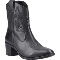 Hush puppies Wynn Läder Dam Svarta Skor Med Klack