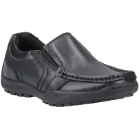 Hush puppies Morgan Läderherrarnas Svarta Loafer