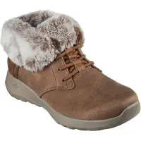 SKECHERS On-the-GO Joy Cozy Charm Polyester Damernas Kastanjebruna Vinterankelstövlar