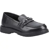 Hush puppies Lydia Senior Flickors Svarta Mockasiner I Läder