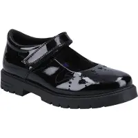 Hush puppies Sabrina Patent SNR Flickors Svarta Skor I Läder