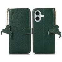 Mtp Products iPhone 17 Läder Plånboksfodral med RFID - Grön