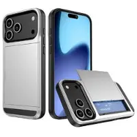 Mtp Products iPhone 17 Pro Hybridskal med Skjutkortplats - Silver