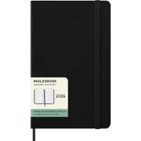 Moleskine Classic Hard 12M veckokalender, horisontell stor svart 2026