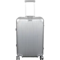 Borg Living Aluminiumresväska - Silverfärgad - 68 liter - Lyxig resväska med TSA-lås