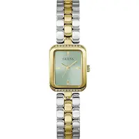 GUESS Damklocka GW0865L4 Mode Klassiskt Armband Kvartsur Ljusgrön Fyrkantig Urtavla för Födelsedag Jubileum Presentutdelning
