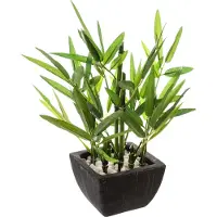 Atmosphera konstgjord växt bambu, 26 cm, svart kruka