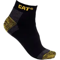 CAT Premium Sneakers Bomull Unisex Vuxna Svarta Arbetsstrumpor